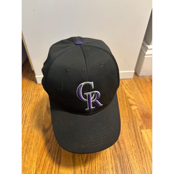Colorado Rockies Black Adjustable Baseball Cap OSFM By OC Sports - Picture 1 of 7